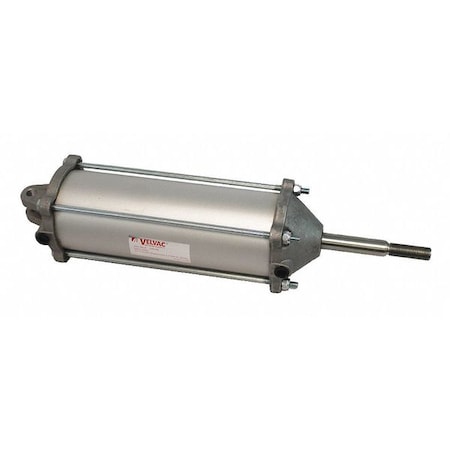 Velvac 100137 - Air Cylinder, 3 1/2 in Bore, 8 17/25 in Stroke, Double Acting, Aluminum .