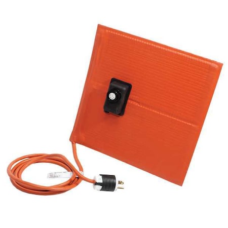 Briskheat SRP12361PADJB - Heating Blanket, Silicone Rubber, 120 V, 540 W, 12"W x 36"L, PSA, Plug