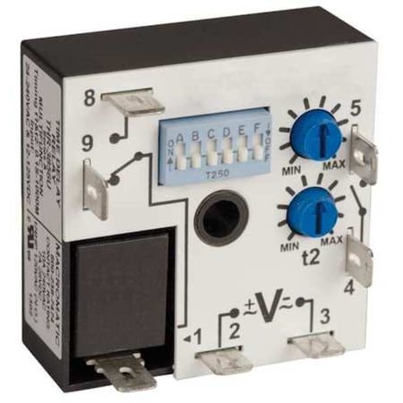 Macromatic THR-3856U - Multifunction Time Delay Relay, Square, 4 Functions 12 to 125 V DC, 24 to 240 V AC, SPDT