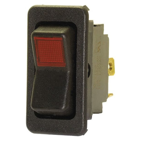 Eaton 8005K35N113V22 - Lighted Rocker Switch,Black,Off/Moment On
