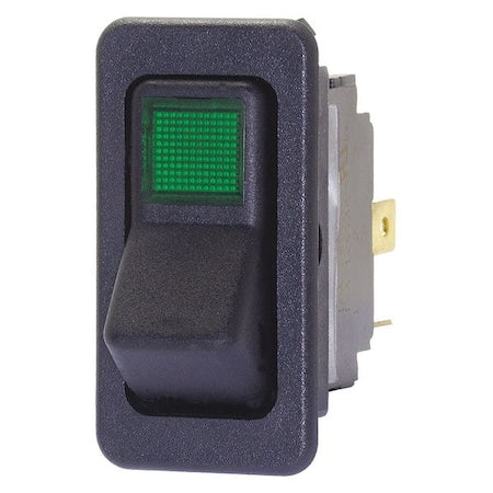 Eaton 8005K37N113V32 - Lighted Rocker Switch,Black,Off/Moment On