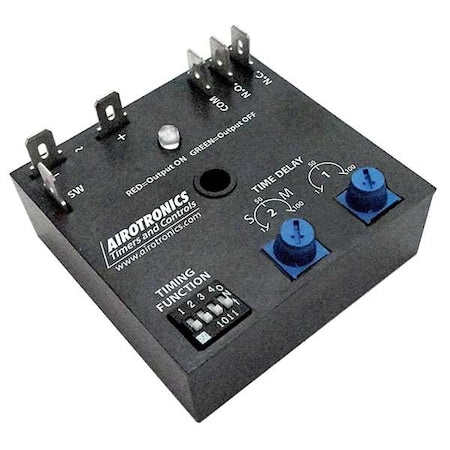 Airotronics MC2003601H - Multifunction Time Delay Relay, Square, 9 Functions 230 V AC, SPDT