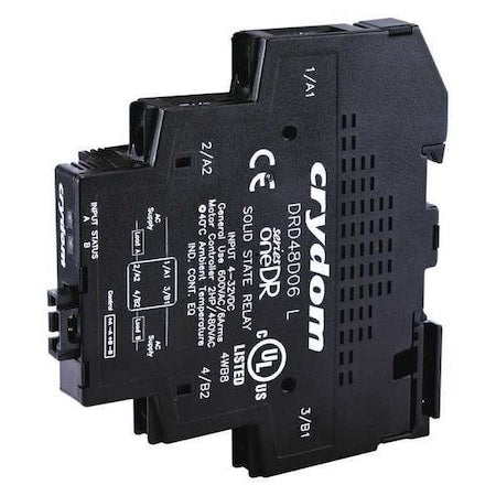 Crydom DRD48D06 - Dual Solid State Relay, 2 Phase, Screw Clamp, DIN Rail, SCR