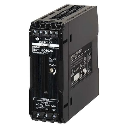 Omron S8VK-G12024 - DC Power Supply, 100/240 V AC, 24 V DC, 120 W, 5 A, DIN Rail
