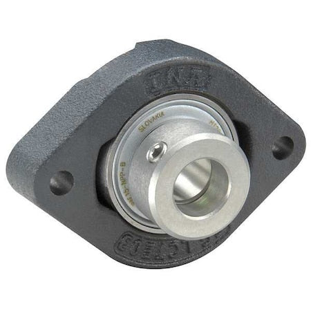 Ina FLCTE25-XL - 2 Holes, Rhombus Housing, Flange Mount Bearing, Radial Ball, 25 mm Dia, Cast Iron, Eccentric Locking Collar