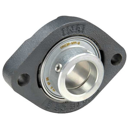 Ina GLCTE20-XL - 2 Holes, Rhombus Housing, Flange Mount Bearing, Radial Ball, 20 mm Dia, Cast Iron, Eccentric Locking Collar