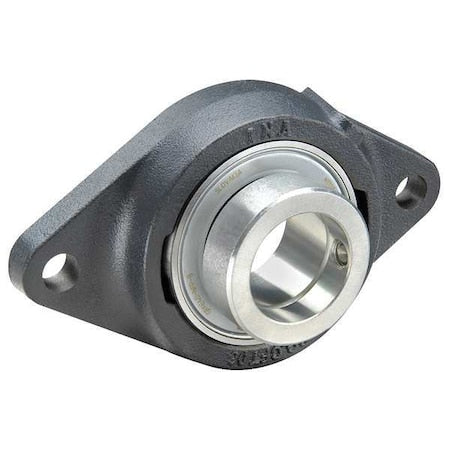 Ina PCFT30-XL - 2 Holes, Rhombus Housing, 2 Bolt Flange Bearing, Radial Ball, 30 mm Dia, Cast Iron, Eccentric Locking Collar