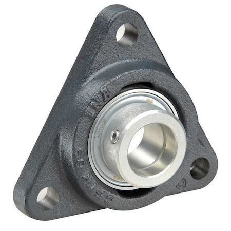 Ina PCFTR35-XL - 3 Holes, Triangular Housing, 3 Bolt Flange Bearing, Radial Ball, 35 mm Dia, Cast Iron, Eccentric Locking Collar