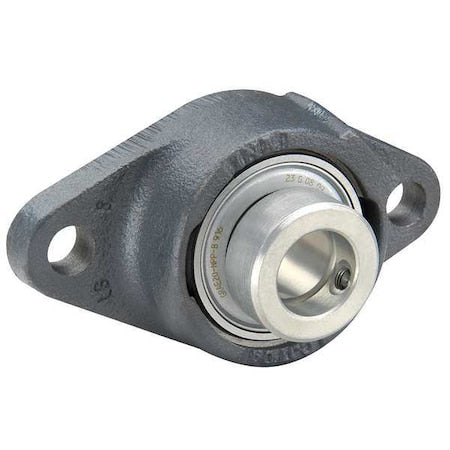 Ina PCJT45-XL-I - 2 Holes, Rhombus Housing, Flange Mount Bearing, Radial Ball, 45 mm Dia, Cast Iron, Concentric Collar