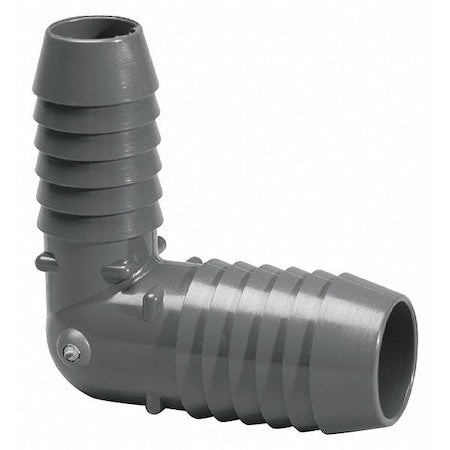 1406101 - PVC Reducing Elbow, 90 Degrees, Insert, 3/4 in x 1/2 in Pipe Size