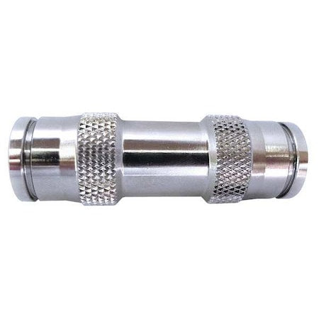 22FR59 - Push-Fit Union Fitting, 1/8 in Tube Size, Brass, Silver