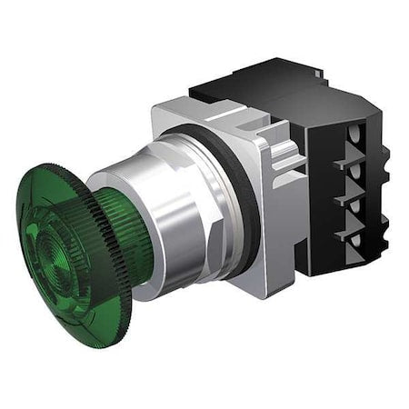Siemens 52PR8HSA - Mushroom Head Push Button, 30 mm, 1 NO/1 NC, Green
