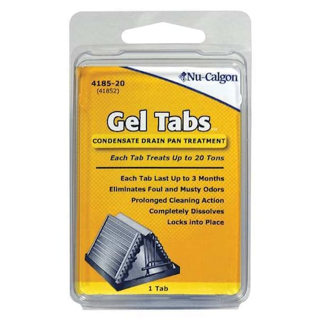 Nu-Calgon 4185-20 - Condensate Pan Treatment,Gel Tab,20 ton