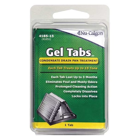 Nu-Calgon 4185-15 - Condensate Pan Treatment,Gel Tab,15 ton