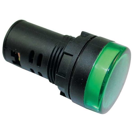 Dayton 22NZ04 - Raised Indicator Light,22mm,120 V Green