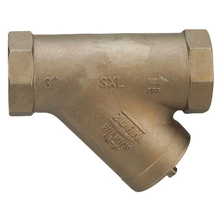 Wilkins 3-SXL - Y Strainer, 3" Pipe, FNPT x FNPT, Lead Free Bronze, 300 psi WOG