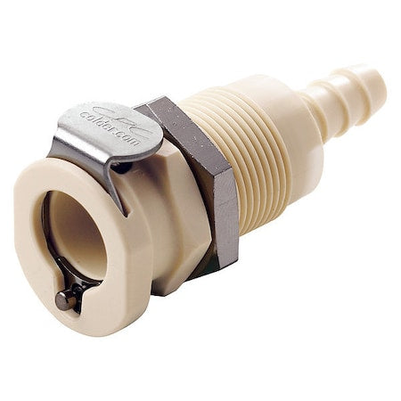 Colder PLCD1600412 - 1/4" Hose Barb Panel Mount Inline Coupling