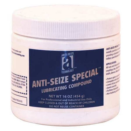Anti-Seize Technology 18016 - Anti-Seize, Heavy Duty, Brush-Top Can, 16 oz, Aluminum, Copper Base, 2000 Degrees F Max Op Temp, Paste