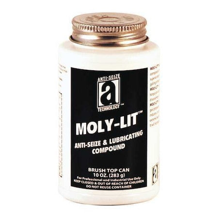 Anti-Seize Technology 12012 - Anti-Seize, Heavy Duty, Brush-Top Can, 10 oz, Non-Metallic Base, 2400 Degrees F Max Op Temp, Paste