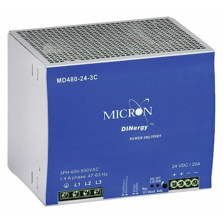 Dinergy MD480-24-3C - DC Power Supply, 24 V DC, 480 W