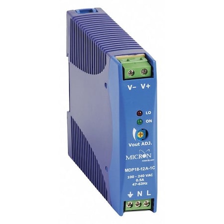Dinergy MDP18-12A-1C - DC Power Supply, 12 V DC, 18 W