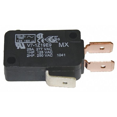Honeywell V7-1Z19E9 - Miniature Snap Action Switch, Pin, Plunger Actuator, SPDT
