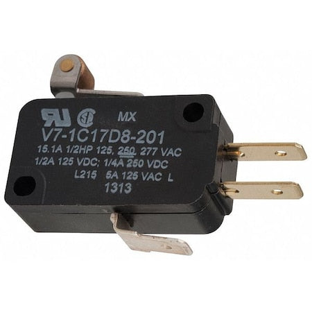 Honeywell V7-1C17D8-201 - Miniature Snap Action Switch, Lever, Roller, Short Actuator, SPDT