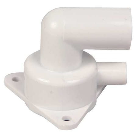 Hoshizaki 323613-01 - Valve Housing Drain, White, 2 1/8 in H