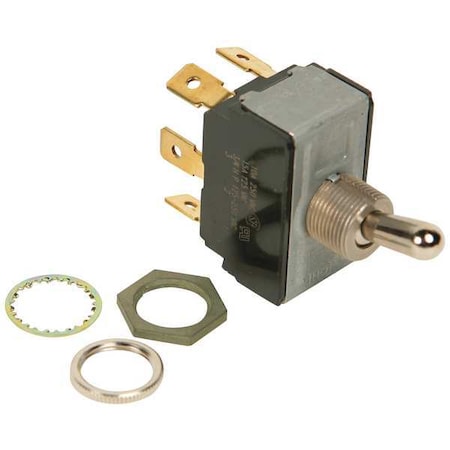 Hoshizaki 443119-01 - Toggle Switch, Black; Silver, 7/8 in H
