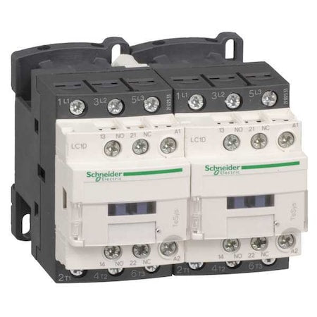 Schneider Electric LC2D09B7 - IEC Magnetic Contactor, 1 NC/1 NO, 24 V AC, 3 P, Reversing, Screw Clamp