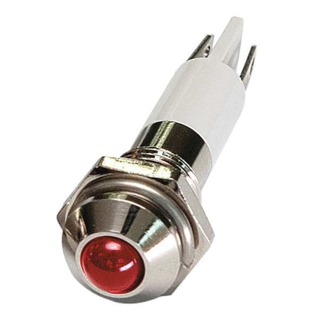 24M048 - Raised Panel Light, Red, 110 V AC