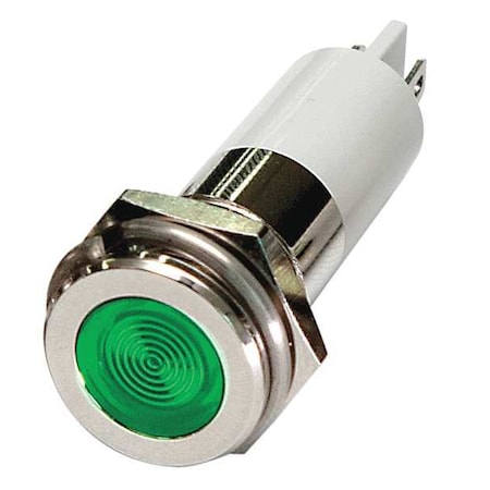 24M129 - Flush Panel Light, Green, 12 V DC