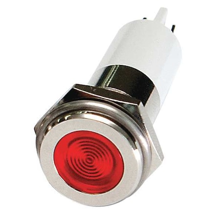 24M132 - Flush Panel Light, Red, 24 V DC