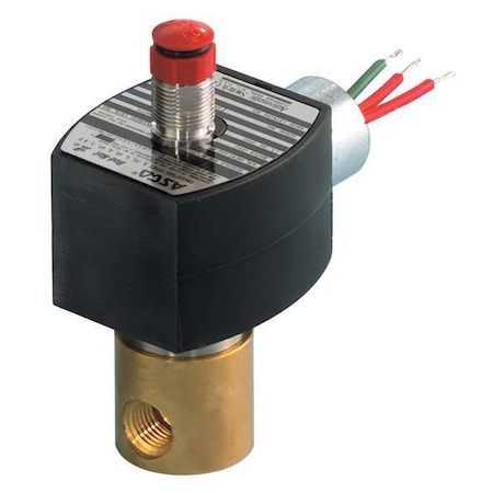 Asco EV8314G30124/DCDD - Solenoid Valve, 3-Way, 2-Position, Configurable, 1/4 in Pipe Size, 24 V DC, Moderate Flow, NBR