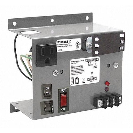 Functional Devices-Rib PSB40AB10 - Power Supply, 120 to 24 V AC, 10 A