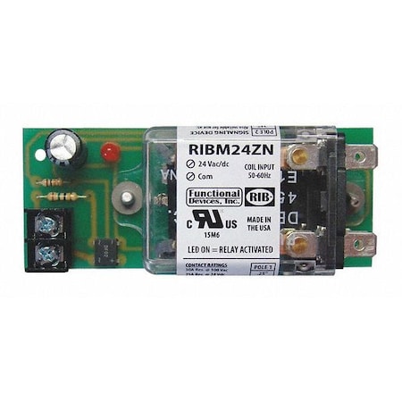 Functional Devices-Rib RIBM24ZN - Track Mount Relay,30 A,DPDT