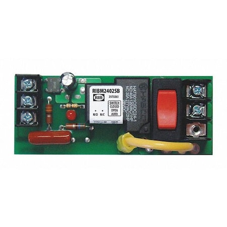 Functional Devices-Rib RIBM2402SB - Track Mount Relay,20 A,SPST/Override