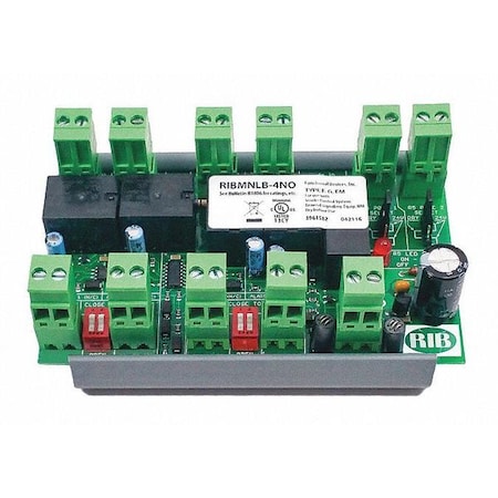 Functional Devices-Rib RIBMNLB-4NO - Track Mount,AHU Fan Safety Alarm Circuit