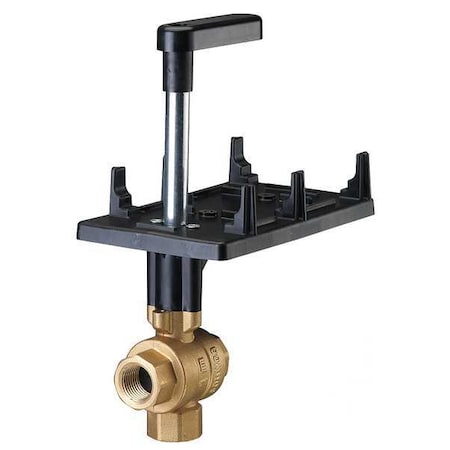 Siemens 599-10353S - HVAC Ball Valve,Three-Way,Brass,1/2 in