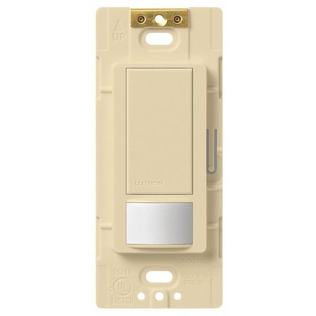 Lutron MS-OPS5M-IV - Wall Mount Sensor, Occupancy, Photocell, Vacancy, Hard Wired, Ivory, 900 sq ft, Fluorescent, Halogen, Incandescent, LED