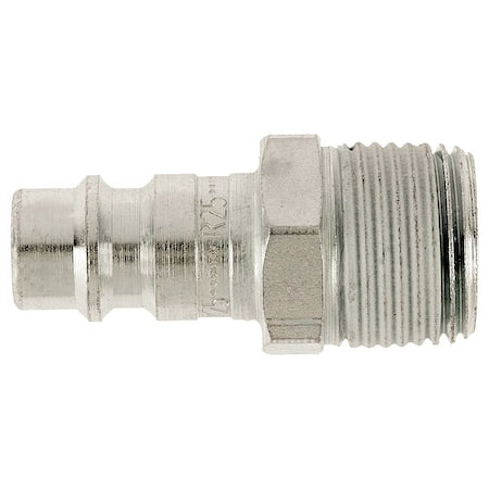 Parker 25SFAN17SXZ - Quick Connect Plug, European High Flow, 1/4 in Body, 3/8 in-18 Male NPTF, Steel
