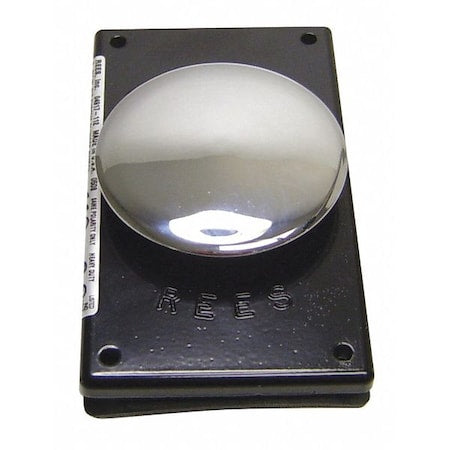 Rees 04917812 - Psh Button w/Lrgr Mntng Pttrn,Blk,2-3/4"