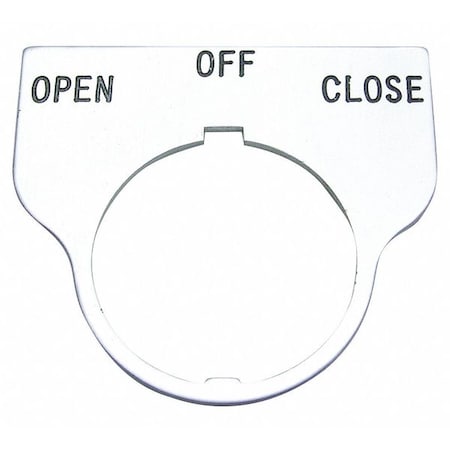 Rees 09017040 - Standard Legend Plate,Open-Off-Close