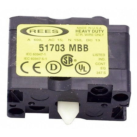 Rees 51703000 - Cntct Blck,C-Circuit,1 N0/1 NC,Opn/Close