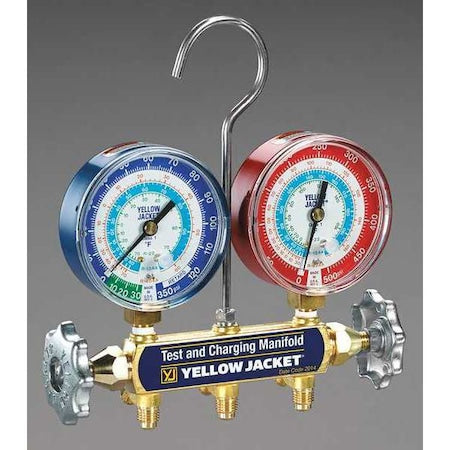 Yellow Jacket 42005 - Mechanical Manifold Gauge Set,2-Valve