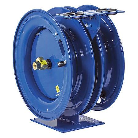 Coxreels C-LPL-350-350 - Dual Reel Spring Return Hose Reel, 3/8 in Hose Diameter, 50 ft. Length, 300 psi Max. Pressure, Blue