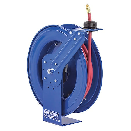 Coxreels SH-N-3100 - Spring Return Hose Reel, 3/8 in Hose Diameter, 100 ft Length, 300 psi Max. Pressure, Brass, Blue