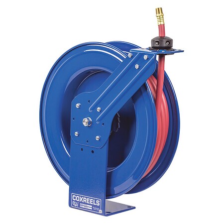 Coxreels SH-N-550 - Spring Return Hose Reel, 3/4 in Hose Diameter, 50 ft Length, 300 psi Max. Pressure, Brass, Blue