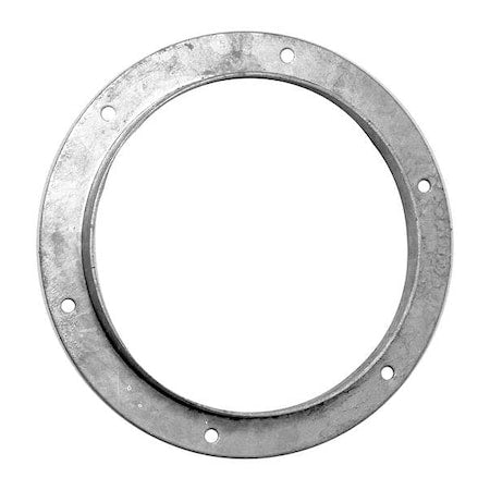 Nordfab 8010000147 - Round Angle Flange Adapter, 10 in Duct Dia, Galvanized Steel, 22 ga GA, 1-1/4" L, 1-1/4" H