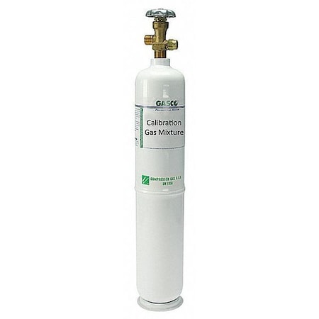 Gasco X02NI99CP5545W8 - Calibration Gas, Nitrogen, Oxygen, 552 L, CGA 580 Connection, +/-5% Accuracy